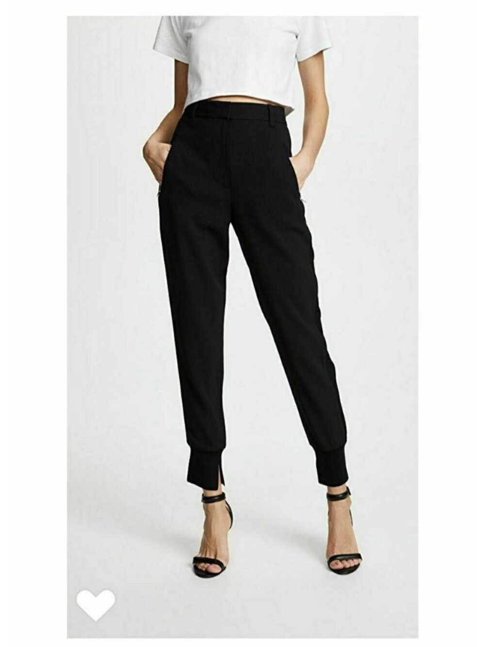 3.1 Phillip Lim Womens Pants midnight blue /black 4 Dress Jogger Stretch wool